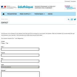 Éduthèque - Contact