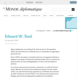 Edward W. Said (Le Monde diplomatique, 26 septembre 2003)