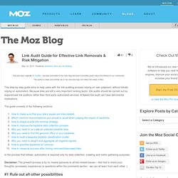 Link Audit Guide for Effective Link Removals & Risk Mitigation