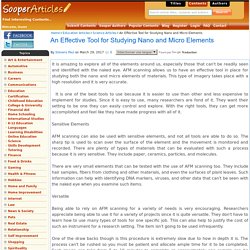 An Effective Tool for Studying Nano and Micro Elements