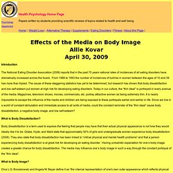 Effects of Media on Body Image - Allie Kovar