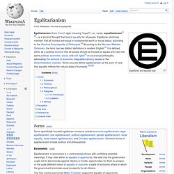 Egalitarianism