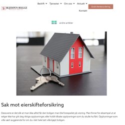 Sak mot eierskifteforsikring - Skjerpen Bugge