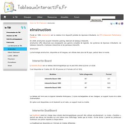 eInstruction & Interwrite - Fabricant de tableau blanc interactif