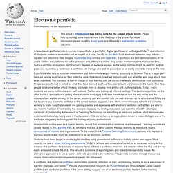 Electronic portfolio