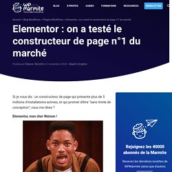Elementor : le test ultime du constructeur de page WordPress