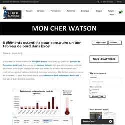 5 ÉLÉMENTS ESSENTIELS POUR CONSTRUIRE UN BON TABLEAU DE BORD DANS EXCEL