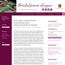 Eleverna som provkonstruktörer