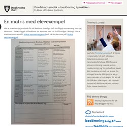 Provfri matematik – bedömning i praktiken