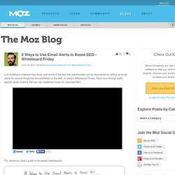 8 Ways to Use Email Alerts to Boost SEO