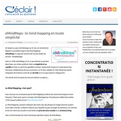 eMindMaps : le mind mapping en toute simplicité