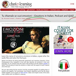 "Emozioni" - Emotions in Italian. Audio files and QUIZ