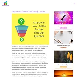 Empower Your Sales Funnel Through Quizzes - quizzes4leads