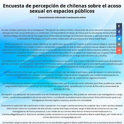 Encuesta de percepción de chilenas sobre el acoso sexual en espacios públicos