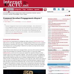 Comment favoriser l’engagement citoyen