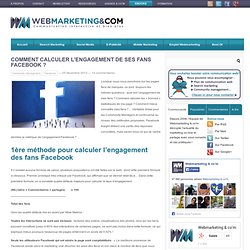 Comment calculer l'engagement de ses fans Facebook ?