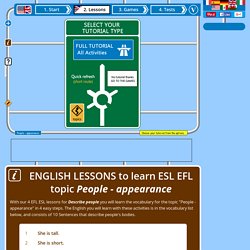 4 English lessons to learn Describe people free online