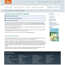 Enhancing curriculum design