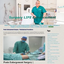 Penis Enlargement Surgery · Phalloplasty Procedures