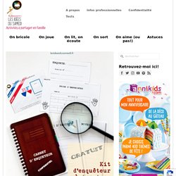 kit enqueteur a imprimer gratuitement (free printable): carte police, empeintes, preuves