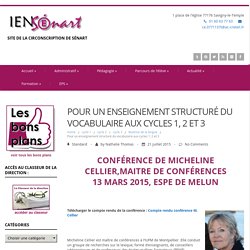 Pour un enseignement structuré du vocabulaire aux cycles 1, 2 et 3