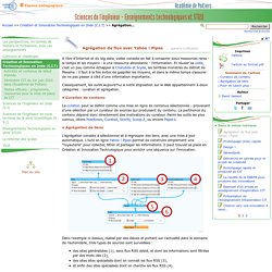 Agrégation de flux avec Yahoo ! Pipes- Sciences de l’ingénieur - Enseignements technologiques et STI2D