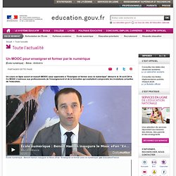 Un MOOC pour enseigner et former par le numérique