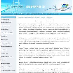 Cómo enseñar a documentos maestros en Word