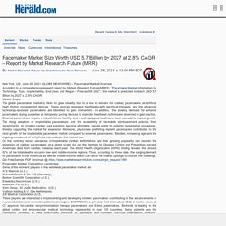 Pacemaker Market Size Worth USD 5.7 Billion by 2027 at 2.8% CAGR – Report by Market Research Future (MRR)