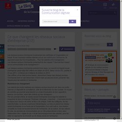 Ce que changent les réseaux sociaux d’entreprise (2/2)
