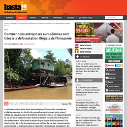 Comment des entreprises européennes sont liées à la déforestation illégale de l'Amazonie