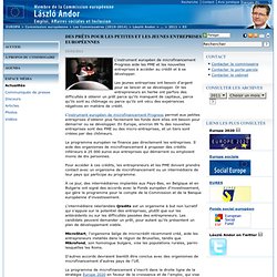 Des prêts pour les petites et les jeunes entreprises européennes