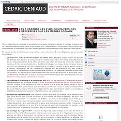 Les 5 erreurs les plus courantes des entreprises sur les médias sociaux