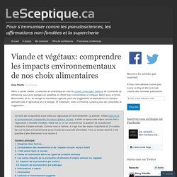 Viande et végétaux: comprendre les impacts environnementaux de nos choix alimentaires