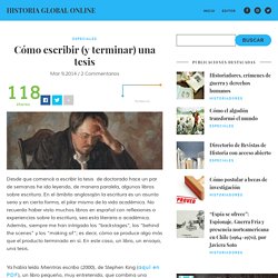 Cómo escribir (y terminar) una tesis