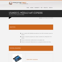 Usando el módulo WIFI ESP8266