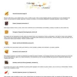 Especias, Condimentos y Semillas