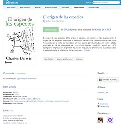 El origen de las especies - Charles Darwin
