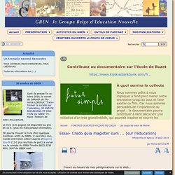 Essai- Credo quia magister sum ... (sur l’éducation) - [GBEN]