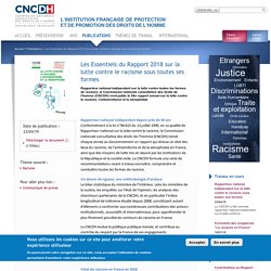 CNCDH - Les Essentiels du Rapport 2018