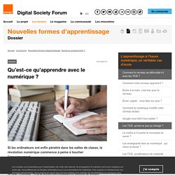 Qu’est-ce qu’apprendre avec le numérique ?