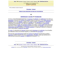 Éthique en publicité: texte