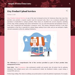 Etsy Product Upload Services