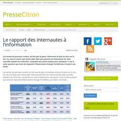 Etude : s'informer sur internet