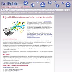 Plus de 50 MOOC créatifs d’étudiants sur la culture numérique (Université Lille 3)