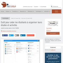 Outil pour aider les étudiants à organiser leurs études et activités