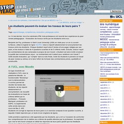Les étudiants peuvent-ils évaluer les travaux de leurs pairs ?