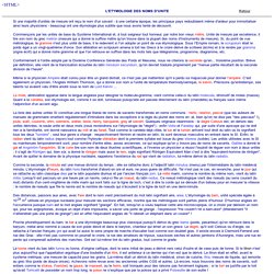 Etymologie des noms d'unités de mesure