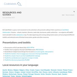 Europe Code Week 2016 - Resources and guides