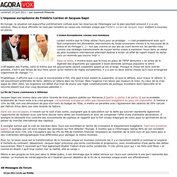 L’impasse européenne de Frédéric Lordon et Jacques Sapir
